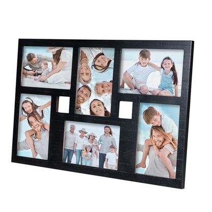 4x6 Collage Picture Frame Family Photos Display - 6 Openings Black - color: Black, size: 6 Opening