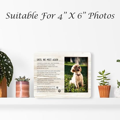 Pet Memorial Pictures Frame, Remembrance Photo Frame, Sympathy Gifts For Loss Of Pet Dog Cat, Farmhouse Home Living Room Bedroom Office Decoration -99, Rustic