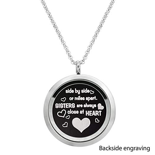 Stainless Steel Personalized Custom Photo Engraving Crystal 30mm Round Pendant Floating Locket Chain Necklace