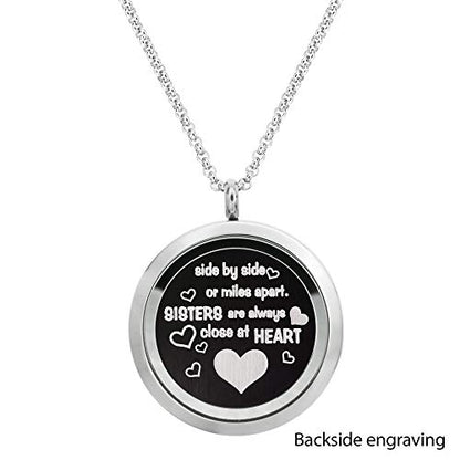 Stainless Steel Personalized Custom Photo Engraving Crystal 30mm Round Pendant Floating Locket Chain Necklace