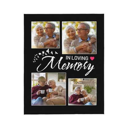 Custom Memorial Blanket with Picture, Customized Picture Blanket Throws for Loss of Mother Father Grandma Grandpa - color: Memorial Blanket 2