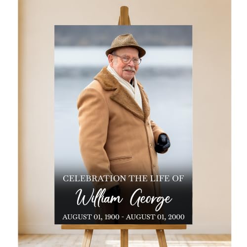 Personalized Funeral Celebration Of Life Welcome Sign #14 - color: Style 14