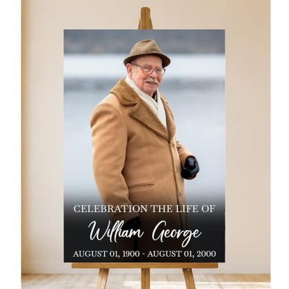 Personalized Funeral Celebration Of Life Welcome Sign #14 - color: Style 14