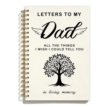 FTKBGHY Memorial Gifts for Loss of Dad Grief Journal Notebook, Sympathy Notebooks Gifts for Loss of Father, Remembrance Bereavement Gift, Letters to My Dad Journal, 5.5x8.3 Inch - color: Colour-2
