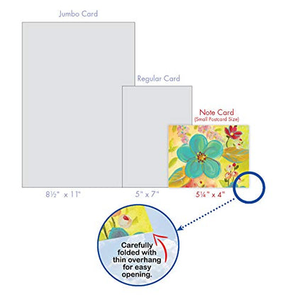 The Best Card Company - 10 Assorted Flower Cards Blank for Women (4 x 5.12 Inch) - All Occasion Floral Greetings Boxed - Summer Flowers M3741OCB-B1x10 - style: Summer Flowers