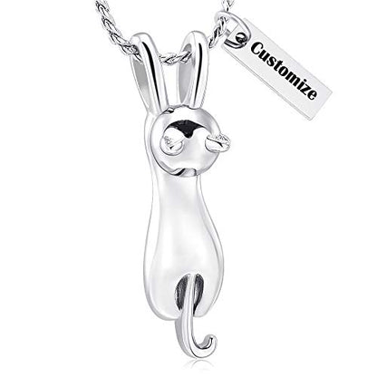 Imrsanl Pet Cremation Jewelry for Ashes Cat Urn Necklace - color: Customize