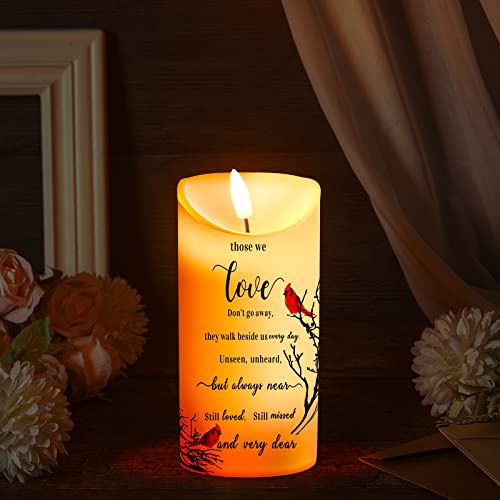 Gerrii Flameless Cardinal Memorial Sympathy Candle LED Battery,Simple Style - style: Simple Style