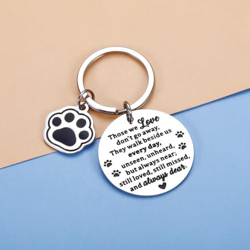 KINMES Dog Memorial Gifts for Loss of Dog, Pet Sympathy Gifts, Pet Loss Sympathy Keychain for Pet Owner, Sympathy Gift for Cat, Bereavement Passed Away Gift