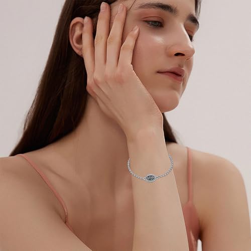 Birth Flower Urn Bracelet for Ashes for Women 925 Sterling Silver Cremation Bracelet Memorial Keepsake Jewelry for Human Ashes - style: 12-December-Holly