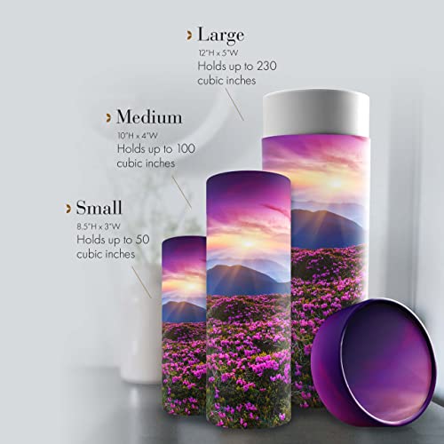Eco-friendly Biodegradable Urns for Adult Ashes - Scattering Tube - Cremation Urns - color: Heaven on Earth, size: Medium 10"x4"