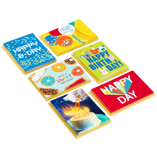 Hallmark Birthday Cards, Assorted 36-Pack (Cats, Lasers, Llamas, Donuts) - style: Cats, Lasers, Llamas, Donuts