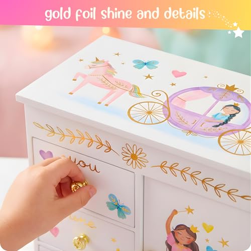 Giggle & Honey® Princess Musical Jewelry Box for Girls - style: Perfect Princess