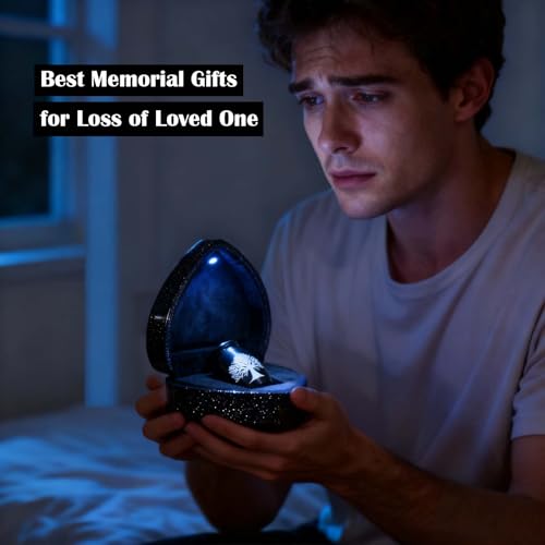 Small Urn for Human Ashes | Mini Urn, With Necklace, Heart Box, Memorial Gift - color: Black