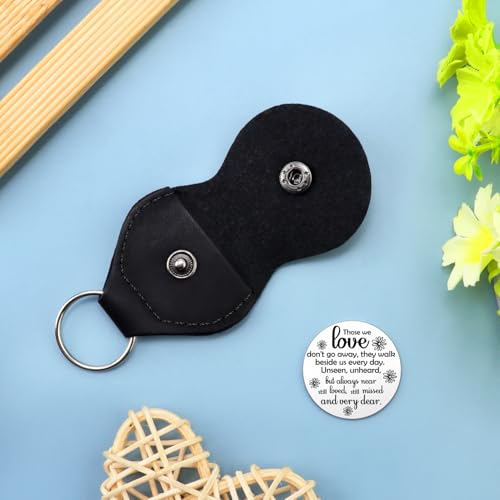 Xiahuyu Pocket Hug Token Keepsake Memorial Sympathy Gifts for Loss of Loved One Remembrance Bereavement Gift Idea for Loss of Mom Dad Condolence Grief Gift for Women Men with Leather Keychain