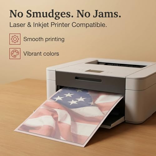 PaperDirect Salute American Flag Border Paper, Vintage Faded Flag Design with Patriotic Flair, 8.5 x 11, Acid-Free, Stationery for Letters, Flyers, Cards, 25 Sheets