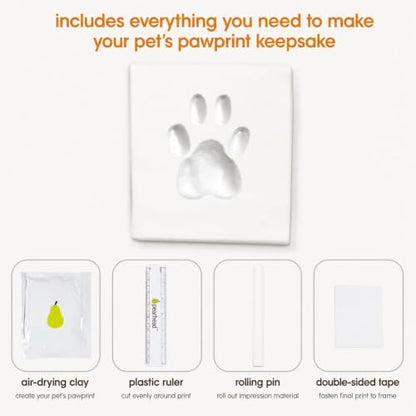Pearhead Pawprints Picture Frame and Air‑Dry Clay Kit, Espresso - color: Espresso Clay Print Wall Frame