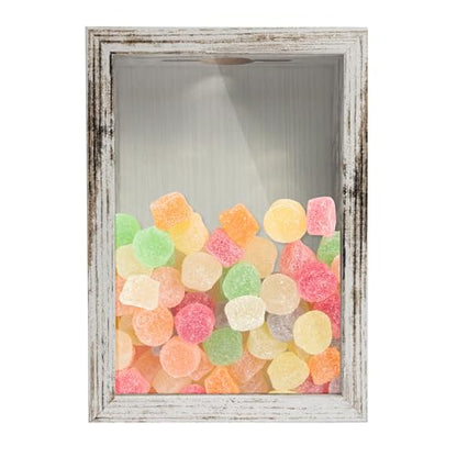 Top Loading Shadow Box , Shadow Box with Slot on Top,Wood & Real Glass Display Case Frame Ready to Hang Memory Box , Pins, Awards, Medals, Wedding and Photos, Wthie, 5x7 - color: White, size: 5*7