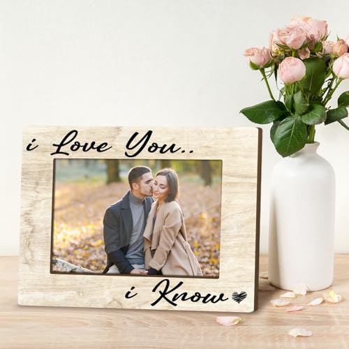 Couple Picture Frame Wooden Picture Frames Gifts for Couples Picture Frames for Desk Things to Get Your Girlfriend Modern Picture Frames Couple Things Picture Gifts Picture Frame 4x6 - Jk0260 - color: XK19