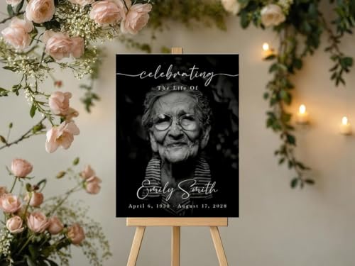 Funeral Welcome Sign, Celebration of Life Signs, Sign For Memorial #12 - color: Version #11
