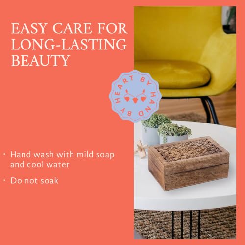 Mela Artisans Trellis Mango Wood Storage Box - Medium Burnt, 9x6 in - color: Medium Burnt, size: Large