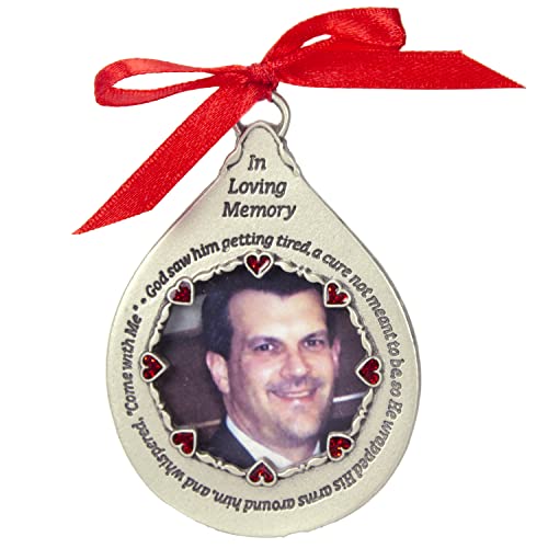 Cathedral Art (Abbey & CA Gift Frame, Loving Memory Man Teardrop Ornament, Pewter - style: In Loving Memory Man Teardrop