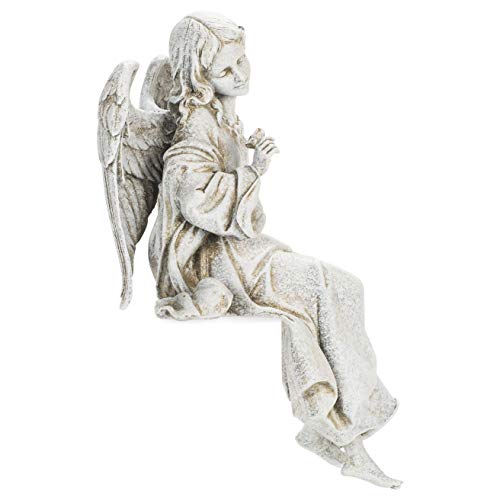 Joseph's Studio by Roman, 12.75" H Sitting Angel Garden Statue, Outdoor Decor