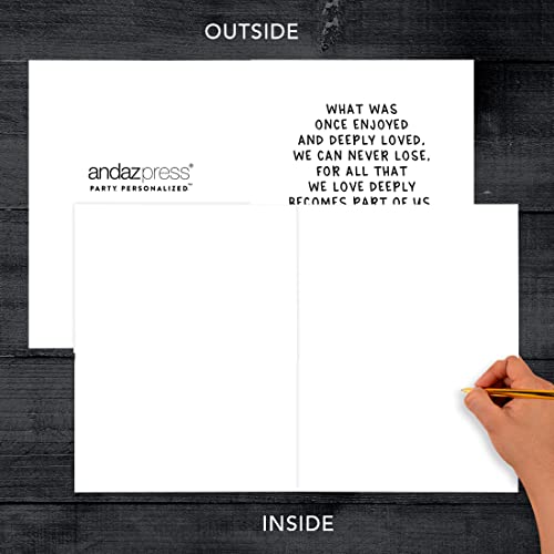 Andaz Press Jumbo Sympathy Card with Envelope, Sorry For Your Loss Card, All That We Love Deeply, Pet Loss, Premium Condolences Card with Big Blank Space to Send to Friends, Family, 8.5" x 11", 1-Pack - color: Love Deeply