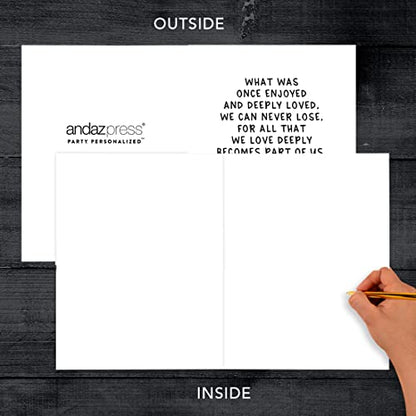 Andaz Press Jumbo Sympathy Card with Envelope, Sorry For Your Loss Card, All That We Love Deeply, Pet Loss, Premium Condolences Card with Big Blank Space to Send to Friends, Family, 8.5" x 11", 1-Pack - color: Love Deeply