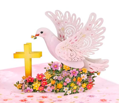 CUTPOPUP Confirmation Cards, Confirmation Greeting Cards, Religious Confirmation Cards for Girls, Boys, Grandson, Granddaughter (Girls) US8-SD294.1US - color: Pink Confirmation