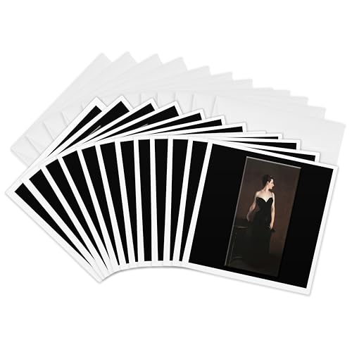 3dRose Madame X by John Singer Sargent 12 Greeting Cards with envelopes