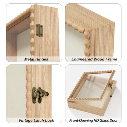 Love-KANKEI Deep Shadow Box Frame 8x10,Solid Wood Beaded Edge Frame,Natural - color: Natural, size: 8x10