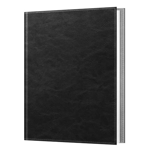 Fintie Photo Album for 8x10 Photos, 52 Pockets Vegan Leather Memory Book | Premium Cover Picture Book, For Family/Wedding/Couples Keepsakes, Anniversary Photos & Artwork Collection, Vintage Black - color: Vintage Black