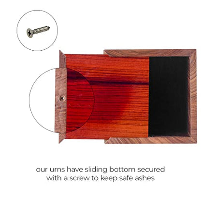 ZIYA Wooden Urns for Human Ashes Adult Male or Female, Handmade Cardinal Large Memorial Cremation Urn for Human Adult Ashes Men or Women for Funeral, Burial or Home, XL Up to 250 lbs with Satin Bag