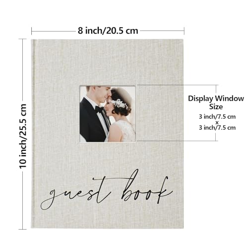 Vienrose Polaroid Guest Book 10x8 Inch Hardcover 120 Pages Simple Style - style: Minimalist Guest Book