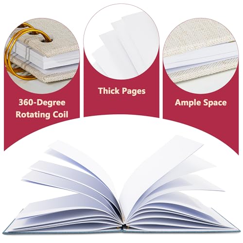 Vienrose Scrapbook Album,80 Pages,12x12 Inch,Beige | Linen Arch Window,Personalized DIY Photo Album – Wedding,Baby Shower,Anniversary,Travel,Keepsake Gift - color: Beige, size: 12 INCH 80 Pages