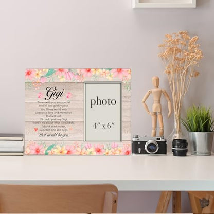 Gigi Wooden Photo Frame, Grandma Gifts | 8 x 10 Gigi Picture Frame for 4 x 6 Inches Photo - color: gigi