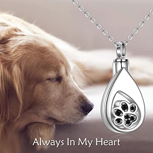 TIGER RIDER Pet Paw Necklace 925 Sterling Silver Cross Infinite love Necklace Pendant Pet Jewelry Gift for Dog Cat Lovers - style: Paw