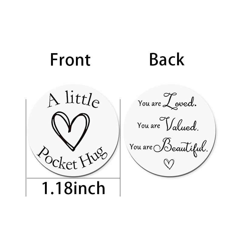 Pocket Tokens Inspirational Gifts for Granddaughter Daughter Birthday Gift for Niece Mom Sister Encouragement Gifts for Women Teen Girls You Are Loved Keychain Engraved Double Sided - color: You Are Loved