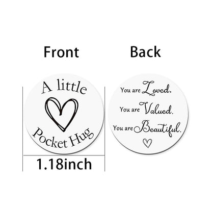 Pocket Tokens Inspirational Gifts for Granddaughter Daughter Birthday Gift for Niece Mom Sister Encouragement Gifts for Women Teen Girls You Are Loved Keychain Engraved Double Sided - color: You Are Loved