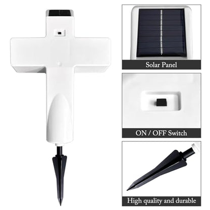Solar Cross Light for Grave, Dad Cemetery Memorial Stake Sympathy Gift - color: Dad