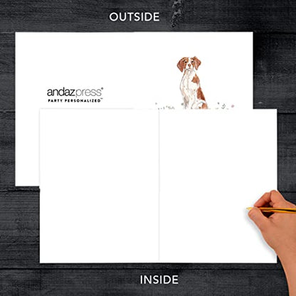 Andaz Press Jumbo Pet Sympathy Card with Envelope, Sorry For Your Loss Card, Brittany, Loss Of Pets, Dog Grief Bereavement Card with Big Blank Space to Send to Friends, Family, 8.5" x 11", 1-Pack - color: Brittany