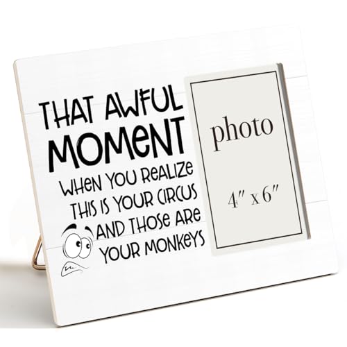 Funny Boss Gifts Picture Frame, Cool Gifts for Bosses Coworkers | Boss Gift for Women Men, Office Desk Decor Wood Photo Frame, 4 x 6 Inch Photo - color: MOMENT