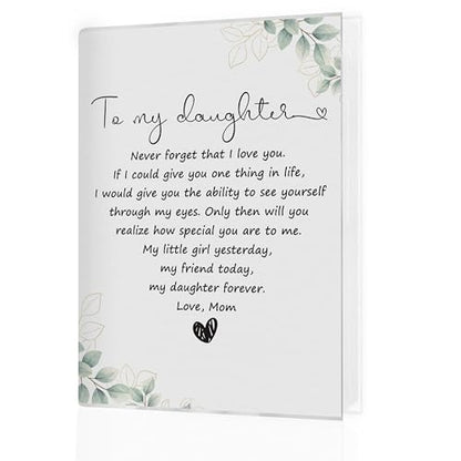 Mother Daughter Gifts Photo Album 4x6, Daughter Gifts for Christmas Birthday Graduation, Daughters Gift from Mom Small Memory Photo Album Book for 18 Pockets Hold 36 Pictures - color: Daughter 03