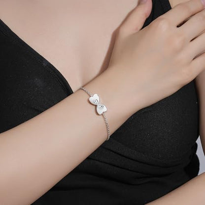 Double Urn Bracelets for Ashes for Women: Sterling Silver Dual Cremation Charms Bracelet Jewelry Hold Two Ashes - Burial Memorial Keepsakes Charms Jewelry Gifts for Loved Ones - style: Double Teardrop