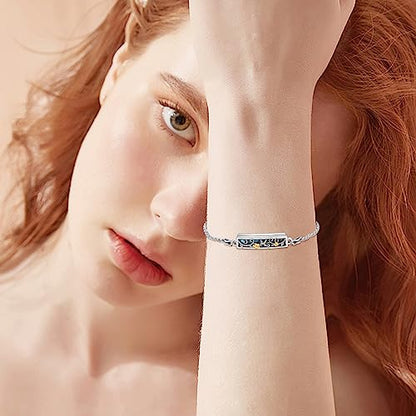 ONEFINITY Urn Bracelet for Ashes 925 Sterling Silver Abalone Shell Hummingbird/Dragonfly/Butterfly/Sunflower Cremation Jewelry for Ashes Keepsake Pendant Locket Bracelet for Women Mom - style: Abalone Hummingbird