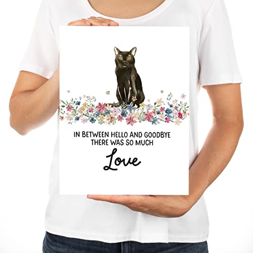 Andaz Press Jumbo Pet Sympathy Card with Envelope, Sorry For Your Loss Card, Bombay Cat, Loss Of Pets, Cat Grief Bereavement Card with Big Blank Space to Send to Friends, Family, 8.5" x 11", 1-Pack - color: Bombay Cat