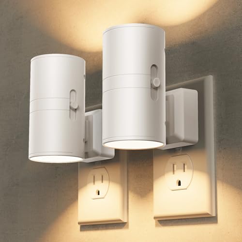 Night Lights Plug into Wall, Modern LED Night Light Plug in | Dusk to Dawn Sensor, Soft White 3000K, 0-100LM Adjustable Brightness, Dimmable NightLight, Stairway, Hallway, Bedroom, 2 Pack - color: White-3000K, size: 2 Pack