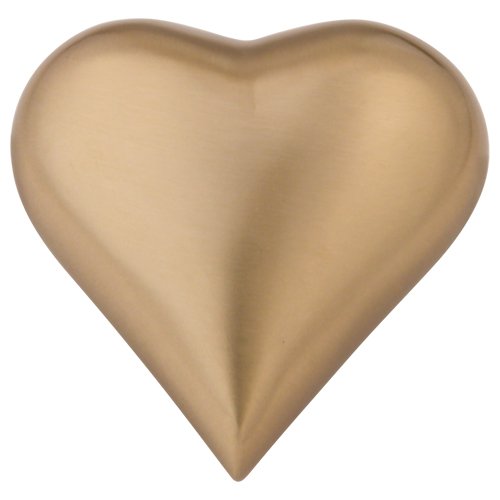 Brushed Gold Heart Keepsake Cremation Urn for Ashes, Brass, Gold Urn, Keepsake Sized Cremation Urn, 3 Inches Wide - color: Brushed Gold