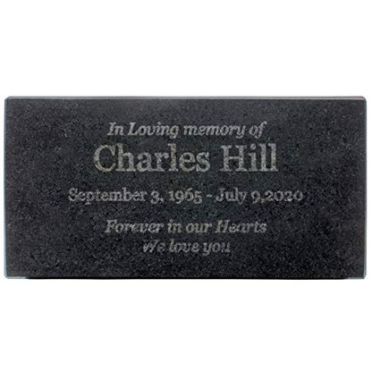 PlaqueMaker Grave Markers for Cemetery Headstone Granite