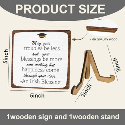 Graduation Gifts, Irish Blessing Wooden Sign With Stand, Blessing Gifts - color: Irish Blessing